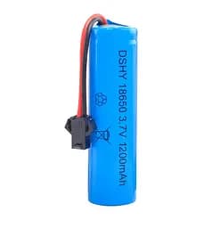 Акумулятор 18650 3.7V 1200 mAh з конектором JST SM-2P для дитячих іграшок та вертольотів (18858)
