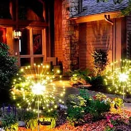 Світильники Sun Lamp "Феєрверк" на сонячній батареї 120 світлодіодів теплий білий