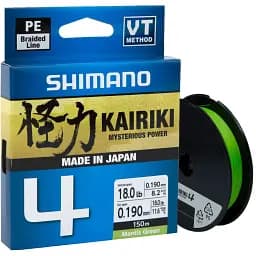 Шнур Shimano Kairiki 4 PE 150 м Mantis Green 0.06 мм 4.4kg