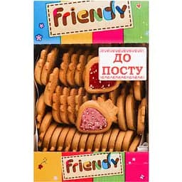 Печенье Friendy Желейная ягодка сдобное постное 600 г (915732)