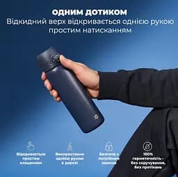 Пляшка для води ION8 металева вакуумна 500 мл Vacuum Insulated Navy (I8TS500NAVY) - мініатюра 2