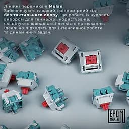 Клавіатура Epomaker EP64 Mulan Black механічна бездротова (EP64-B-M) - мініатюра 17