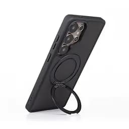 Противоударный чехол-панель для Samsung Galaxy S25 Ultra 5G, Unit Stand2, черный, силикон + поликарбонат, защита всего корпуса, с подставкой, поддержка магнитных держателей и беспроводной зарядки (MagSafe), ArmorStandart (ARM89562) - мініатюра 5