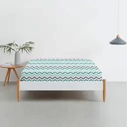 Простирадло Cosas на резинці 80х200 mint zigzag, м'ята (ZigMintGrey_80x200x20) - мініатюра 2