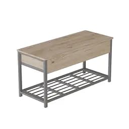 Банкетка с ящиком Ferrum-decor Дрейк 2 550x1200x400 металл Серый ДСП Дуб Сан-Марино 16 мм (FRD-103081)