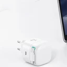 МЗП Usams US-CC202 GaN With Type-C Magnetic Retractable Cable Module XMF Ser. 35W (2USB-C) White - мініатюра 8