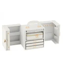 Шкатулка-чемодан для прикрас J-Line з еко-шкіри білий (46541)