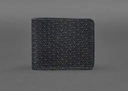 Мужской кожаный портмоне 4.1 (4 кармана) синий Карбон