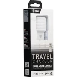 Сетевая зарядка Inkax CD-09 2.1A 1 USB + кабель Lightning Белый