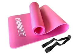 Коврик для фитнеса и йоги EasyFit NBR 10 мм Розовый (EF-1919-P)