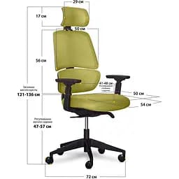 Комплект Mealux PowerDesk Lite Black + Leo Air Plus Green (EVO-201 Lite B/B+Y 546 KZ)  - мініатюра 2