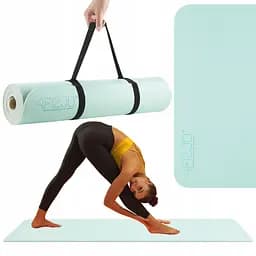 Коврик (мат) спортивный 4FIZJO TPE 180 x 60 x 0.6 см для йоги и фитнеса Mint/Grey (P-5907739317070)