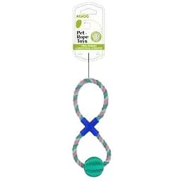 Іграшка для собак Aidog плетений канат з м'ячем 26 см 