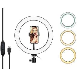 Кільцева лампа Primo M-126 селфі-кільце з тримачем смартфона 26 см
