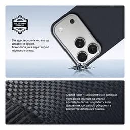Чехол ArmorStandart BlackIcon Aramid Plain MagCase для Apple iPhone 17 Pro Max Black (ARM90161) - мініатюра 4