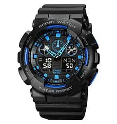 Годинник чоловічий наручний Skmei 1832 (Чорний з синім)