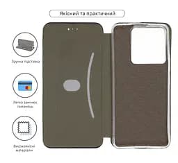 Чехол-книжка для Xiaomi Redmi Note 13 Pro 5G Poco X6 5G, G-Case, черный, кожаный чехол-книжка из экокожи (PU) и TPU, с магнитом, с подставкой и вместительным кардхолдером, противоударный, защита всего корпуса, ArmorStandart (ARM71847) - мініатюра 3