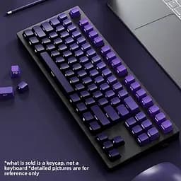 Набір кейкапів PBT Purple Gradient (130+) / Side-engraved / фіолетовий OEM-комплект для ANSI / ISO клавіатур - мініатюра 5