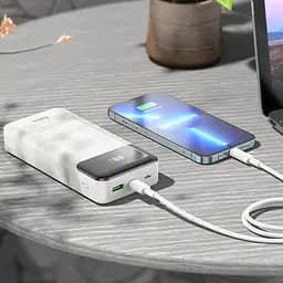 Портативний ЗП Power Bank Hoco J102A Cool figure PD20W+QC3.0 20000 mAh White - мініатюра 5