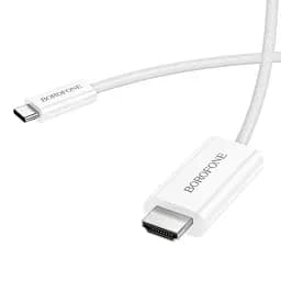 Кабель адаптер Borofone dh10 конвертер USB-C to HDMI 4K 1 метр белый