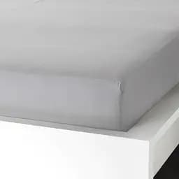 Простирадло на гумці 80х200 см мікрофібра сірого кольору 327849