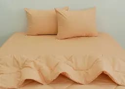 Комплект постільної білизни Tag Tekstil Elegant полуторний Apricot Cream - мініатюра 2