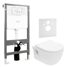 Комплект инсталляция 4 в 1 Volle Master Evo 212010 + унитаз Volle Altea Rimless 13-64-267 с сидением Soft Close, Белый