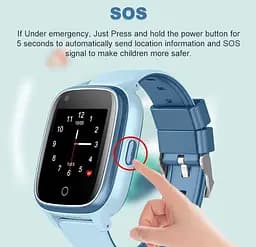 Дитячий смарт годинник Lemfo D31H з GPS трекером, SIM-картою, пульсометром, датчиком зняття з руки, прослушкою, кнопкою SOS та IP67 Рожевий - мініатюра 9