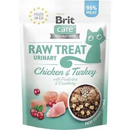 Лакомство для кошек Brit Care Raw Treat Urinary с курицей и индейкой 40 г