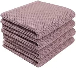 Набір кухонних вафельних рушників зі 100% бавовни 34*74 см 4 шт Кава - М’які Суперпоглинаючі