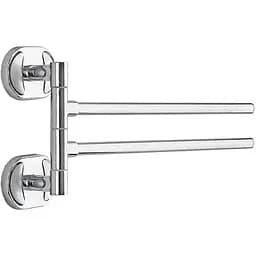 Тримач для рушника поворотний Zerix 2 планки AFB-0112 ZX5044 Хром