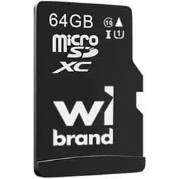 Карта памяти Wibrand microSDXC, 64Gb, Class10 UHS-I U1, без адаптера (WICDXU1/64GB)