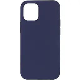 Чохол Epik Silicone Case Full Protective (AA) NO LOGO для Apple iPhone 12 Pro / 12 (6.1) Темно-синій / Midnight blue