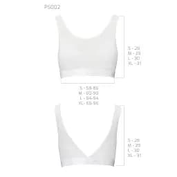 Топ із прозорою вставкою Passion PS002 TOP white L - мініатюра 4
