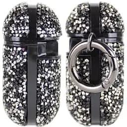 TPU чохол Bling World Rock Diamond для навушників AirPods 1/2 Чорний - мініатюра 3
