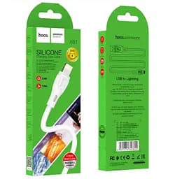 Кабель Hoco X61 Ultimate silicone charging data cable for Lightning Білий - мініатюра 2