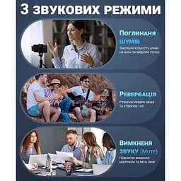 Мікрофон XPRO WK V30 Lightning бездротовий з високою якістю звуку чорний (MAW-45410_945) - мініатюра 5