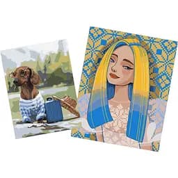 Набір для розпису по номерах Ideyka Вільна 40х50 см та Маленький мандрівник 30х40 см (СKHO1330)