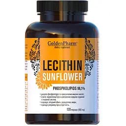 Натуральна добавка Golden Pharm Lecithin Sunflower, 120 вегакапсул