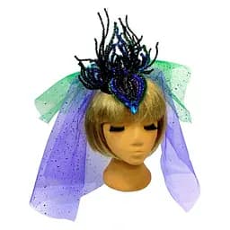 Шляпка Павлин с фатой