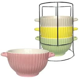 Набір S&T 4 миски на стійці 680 мл (021-04-67)