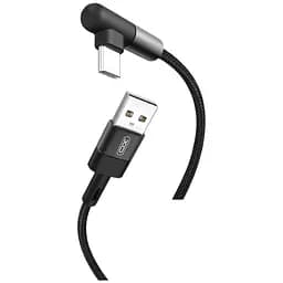 Кабель XO Type-C NB152 Elbow 2.4A/1m Black