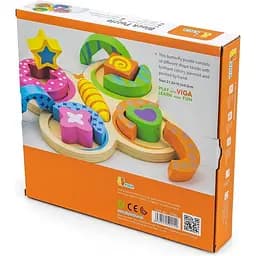 Дерев'яний пазл-сортер Viga Toys Метелик (59924) - мініатюра 3
