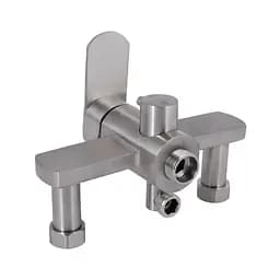 Змішувач для ванни Lidz Luna 005 (з душовим гарнітуром) (k35) LDLUN005NKS46093 Nickel - мініатюра 4
