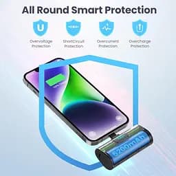 Мініпортативний зарядний пристрій Power Bank для iPhone, оновлений акумулятор для швидкого заряджання 5200 мА·год 20 Вт PD - мініатюра 4