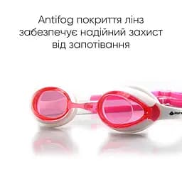 Дитячі окуляри для плавання Renvo Vishu JR Anti-fog Білий Рожевий OSFM (1SG110-0703)
