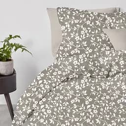 Комплект постільної білизни Cosas Beige flowers Євро бежевий (FlowersWhiteBeige_Quartz_200) - мініатюра 2