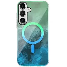 Чохол TPU Shiny Mountain (MagFit) для Samsung Galaxy S26 Green / Blue