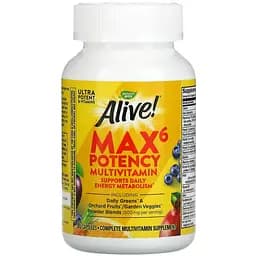Витаминно-минеральний комплекс Nature's Way Alive! Max6 Daily Multi-Vitamin 90 капсул
