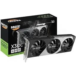 Відеокарта GeForce RTX 5060 Ti, Inno3D, X3 OC, 8Gb GDDR7, 128-bit, HDMI/3xDP, 2602/28000 MHz, 8-pin (N506T3-08D7X-193075L)